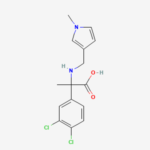 2-(3,4-Dichlorophenyl)-2-[(1-methylpyrrol-3-yl)methylamino]propanoic acid