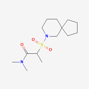molecular formula C14H26N2O3S B7450113 2-(7-azaspiro[4.5]decan-7-ylsulfonyl)-N,N-dimethylpropanamide 