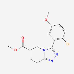 Methyl 3-(2-bromo-5-methoxyphenyl)-5,6,7,8-tetrahydro-[1,2,4]triazolo[4,3-a]pyridine-6-carboxylate