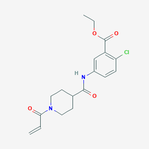 Ethyl 2-chloro-5-[1-(prop-2-enoyl)piperidine-4-amido]benzoate