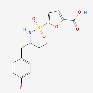 5-[1-(4-Fluorophenyl)butan-2-ylsulfamoyl]furan-2-carboxylic acid