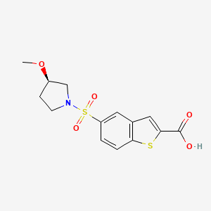 5-[(3R)-3-methoxypyrrolidin-1-yl]sulfonyl-1-benzothiophene-2-carboxylic acid