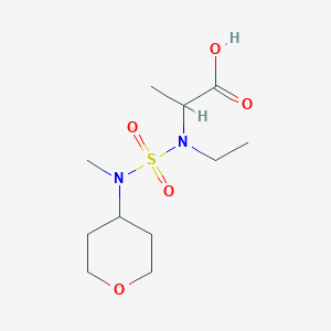 molecular formula C11H22N2O5S B7450182 2-[Ethyl-[methyl(oxan-4-yl)sulfamoyl]amino]propanoic acid 