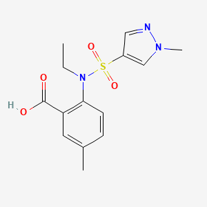 2-[Ethyl-(1-methylpyrazol-4-yl)sulfonylamino]-5-methylbenzoic acid