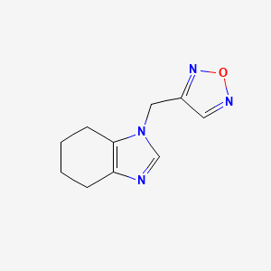 molecular formula C10H12N4O B7450185 3-(4,5,6,7-Tetrahydrobenzimidazol-1-ylmethyl)-1,2,5-oxadiazole 