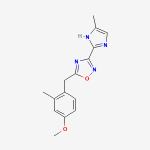 5-[(4-methoxy-2-methylphenyl)methyl]-3-(5-methyl-1H-imidazol-2-yl)-1,2,4-oxadiazole