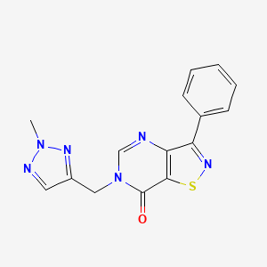 6-[(2-Methyltriazol-4-yl)methyl]-3-phenyl-[1,2]thiazolo[4,5-d]pyrimidin-7-one