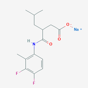 Sodium;3-[(3,4-difluoro-2-methylphenyl)carbamoyl]-5-methylhexanoate