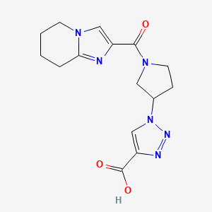 1-[1-(5,6,7,8-Tetrahydroimidazo[1,2-a]pyridine-2-carbonyl)pyrrolidin-3-yl]triazole-4-carboxylic acid