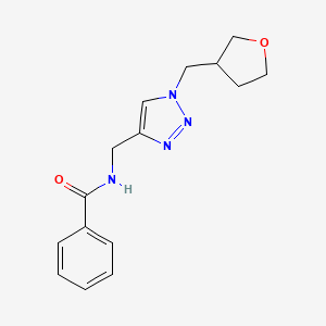 N-[[1-(oxolan-3-ylmethyl)triazol-4-yl]methyl]benzamide