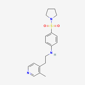 N-[2-(3-methylpyridin-4-yl)ethyl]-4-pyrrolidin-1-ylsulfonylaniline