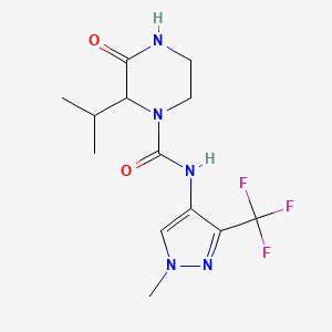 N-[1-methyl-3-(trifluoromethyl)pyrazol-4-yl]-3-oxo-2-propan-2-ylpiperazine-1-carboxamide
