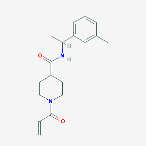 N-[1-(3-methylphenyl)ethyl]-1-(prop-2-enoyl)piperidine-4-carboxamide