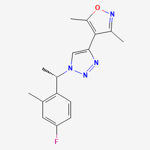 4-[1-[(1S)-1-(4-fluoro-2-methylphenyl)ethyl]triazol-4-yl]-3,5-dimethyl-1,2-oxazole