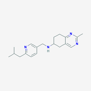 molecular formula C19H26N4 B7450326 2-methyl-N-[[6-(2-methylpropyl)pyridin-3-yl]methyl]-5,6,7,8-tetrahydroquinazolin-6-amine 