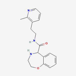 molecular formula C18H21N3O2 B7450333 N-[2-(2-methylpyridin-3-yl)ethyl]-2,3,4,5-tetrahydro-1,4-benzoxazepine-5-carboxamide 