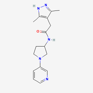 2-(3,5-dimethyl-1H-pyrazol-4-yl)-N-(1-pyridin-3-ylpyrrolidin-3-yl)acetamide