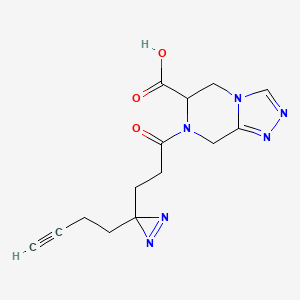 7-[3-(3-but-3-ynyldiazirin-3-yl)propanoyl]-6,8-dihydro-5H-[1,2,4]triazolo[4,3-a]pyrazine-6-carboxylic acid