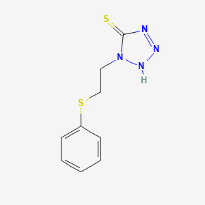 molecular formula C9H10N4S2 B7450387 1-[2-(phenylsulfanyl)ethyl]-1H-1,2,3,4-tetrazole-5-thiol 