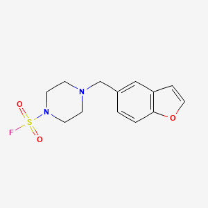 molecular formula C13H15FN2O3S B7450403 4-[(1-Benzofuran-5-yl)methyl]piperazine-1-sulfonyl fluoride 