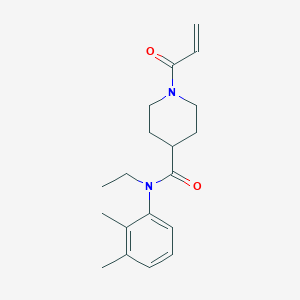 molecular formula C19H26N2O2 B7450405 N-(2,3-dimethylphenyl)-N-ethyl-1-(prop-2-enoyl)piperidine-4-carboxamide 