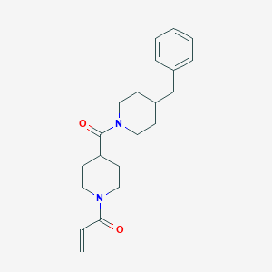 molecular formula C21H28N2O2 B7450412 1-[4-(4-Benzylpiperidine-1-carbonyl)piperidin-1-yl]prop-2-en-1-one 