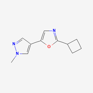2-Cyclobutyl-5-(1-methylpyrazol-4-yl)-1,3-oxazole