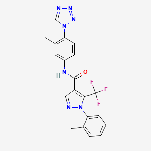 1-(2-methylphenyl)-N-[3-methyl-4-(tetrazol-1-yl)phenyl]-5-(trifluoromethyl)pyrazole-4-carboxamide