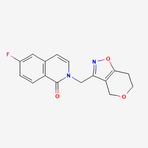 2-(6,7-dihydro-4H-pyrano[3,4-d][1,2]oxazol-3-ylmethyl)-6-fluoroisoquinolin-1-one