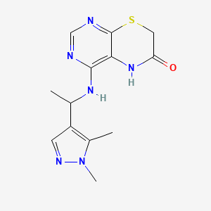 4-[1-(1,5-dimethylpyrazol-4-yl)ethylamino]-5H-pyrimido[4,5-b][1,4]thiazin-6-one