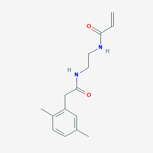 molecular formula C15H20N2O2 B7450534 N-{2-[2-(2,5-dimethylphenyl)acetamido]ethyl}prop-2-enamide 