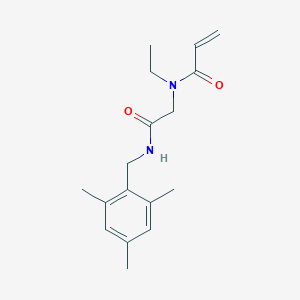 N-ethyl-N-({[(2,4,6-trimethylphenyl)methyl]carbamoyl}methyl)prop-2-enamide