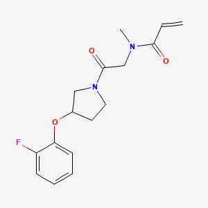 N-{2-[3-(2-fluorophenoxy)pyrrolidin-1-yl]-2-oxoethyl}-N-methylprop-2-enamide