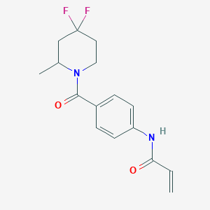 molecular formula C16H18F2N2O2 B7450583 N-[4-(4,4-difluoro-2-methylpiperidine-1-carbonyl)phenyl]prop-2-enamide 