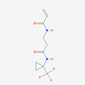 molecular formula C10H13F3N2O2 B7450677 N-(2-{[1-(trifluoromethyl)cyclopropyl]carbamoyl}ethyl)prop-2-enamide 