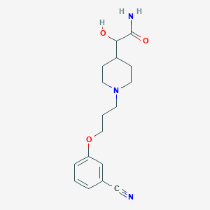 2-[1-[3-(3-Cyanophenoxy)propyl]piperidin-4-yl]-2-hydroxyacetamide