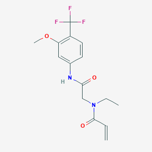 N-ethyl-N-({[3-methoxy-4-(trifluoromethyl)phenyl]carbamoyl}methyl)prop-2-enamide