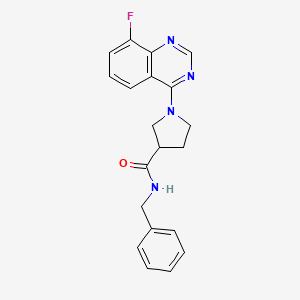 N-benzyl-1-(8-fluoroquinazolin-4-yl)pyrrolidine-3-carboxamide