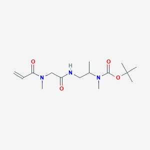 tert-butyl N-methyl-N-[1-[[2-[methyl(prop-2-enoyl)amino]acetyl]amino]propan-2-yl]carbamate