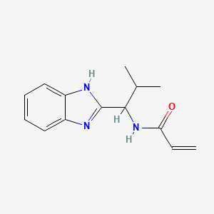 molecular formula C14H17N3O B7450768 N-[1-(1H-1,3-benzodiazol-2-yl)-2-methylpropyl]prop-2-enamide 