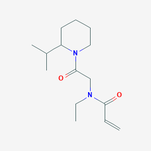 molecular formula C15H26N2O2 B7450804 N-ethyl-N-{2-oxo-2-[2-(propan-2-yl)piperidin-1-yl]ethyl}prop-2-enamide 