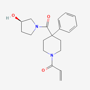 molecular formula C19H24N2O3 B7450809 1-{4-[(3R)-3-hydroxypyrrolidine-1-carbonyl]-4-phenylpiperidin-1-yl}prop-2-en-1-one 