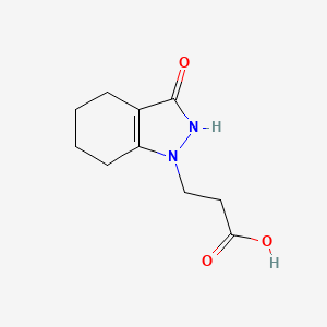 molecular formula C10H14N2O3 B7450834 3-(3-hydroxy-4,5,6,7-tetrahydro-1H-indazol-1-yl)propanoic acid 