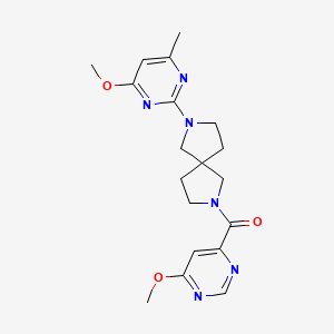 molecular formula C19H24N6O3 B7450878 [7-(4-Methoxy-6-methylpyrimidin-2-yl)-2,7-diazaspiro[4.4]nonan-2-yl]-(6-methoxypyrimidin-4-yl)methanone 