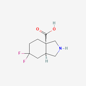 molecular formula C9H13F2NO2 B7450906 rac-(3aR,7aR)-6,6-difluoro-octahydro-1H-isoindole-3a-carboxylic acid 