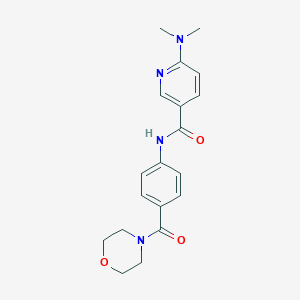 molecular formula C19H22N4O3 B7450917 6-(dimethylamino)-N-[4-(morpholine-4-carbonyl)phenyl]pyridine-3-carboxamide 