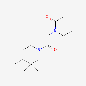 N-ethyl-N-(2-{9-methyl-6-azaspiro[3.5]nonan-6-yl}-2-oxoethyl)prop-2-enamide