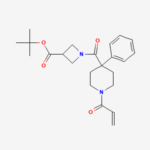 Tert-butyl 1-[4-phenyl-1-(prop-2-enoyl)piperidine-4-carbonyl]azetidine-3-carboxylate