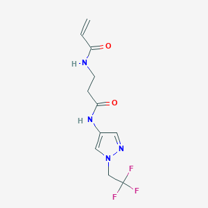 molecular formula C11H13F3N4O2 B7450945 N-(2-{[1-(2,2,2-trifluoroethyl)-1H-pyrazol-4-yl]carbamoyl}ethyl)prop-2-enamide 