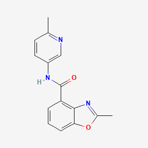 molecular formula C15H13N3O2 B7450950 2-methyl-N-(6-methylpyridin-3-yl)-1,3-benzoxazole-4-carboxamide 